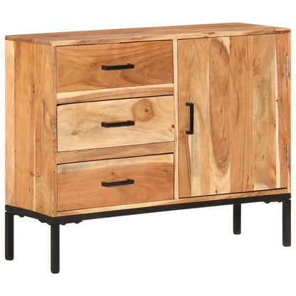 Sideboard 88X30X73 Cm Akazie Massivholz