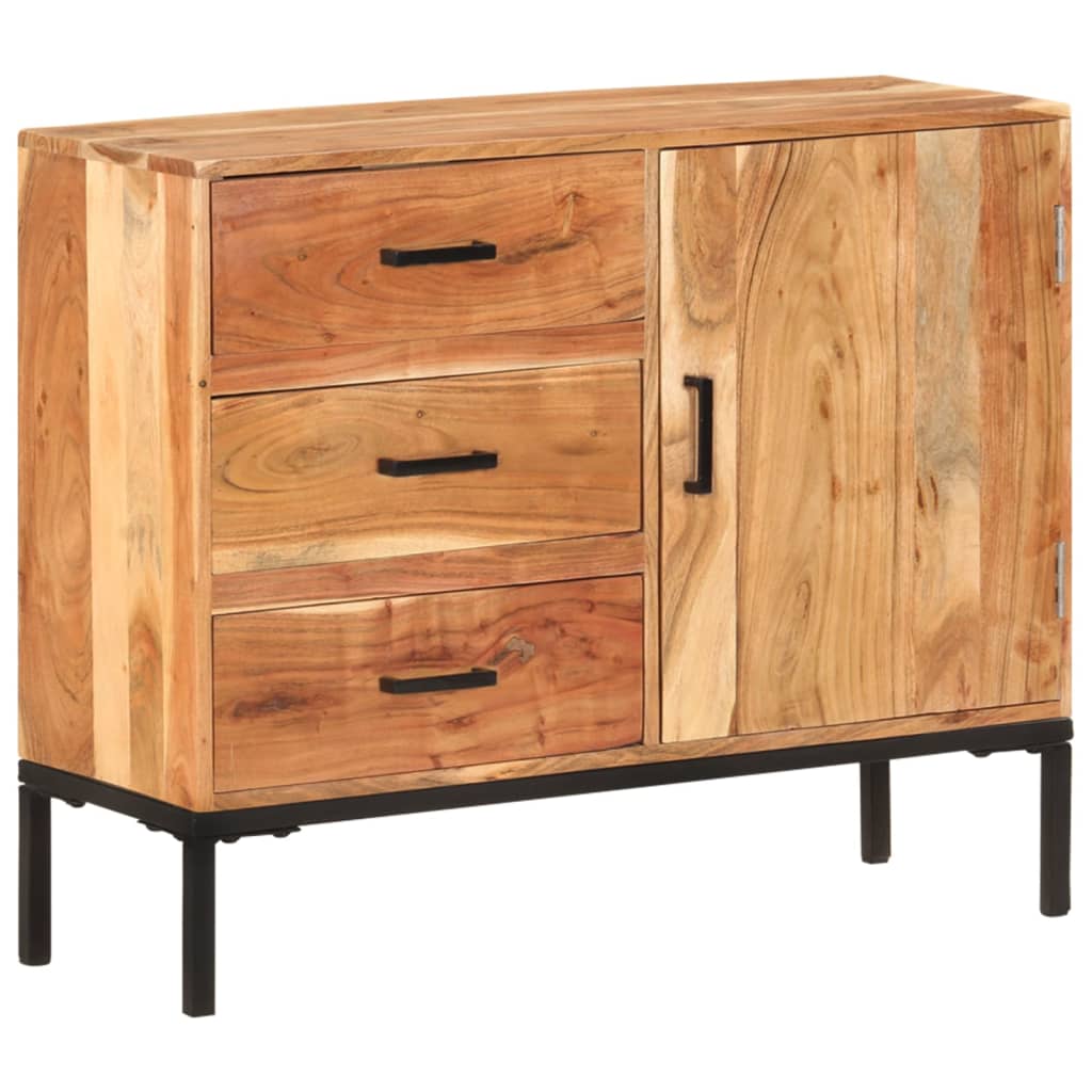 Sideboard 88X30X73 Cm Akazie Massivholz