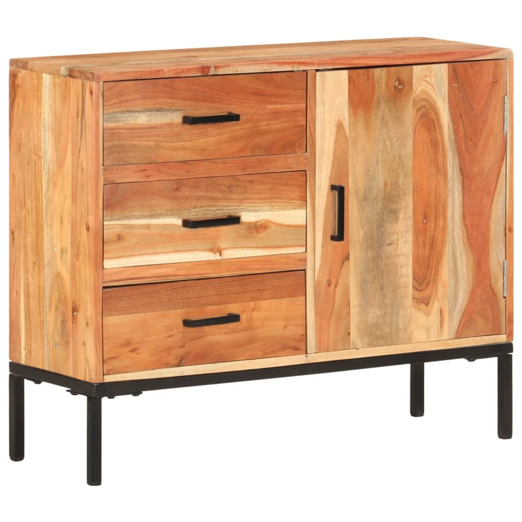 Sideboard 88X30X73 Cm Akazie Massivholz