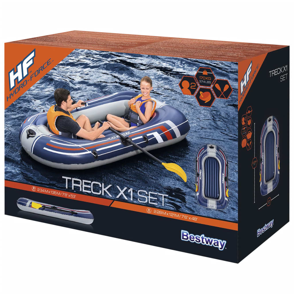 Bestway Hydro-Force Schlauchboot Mit Pumpe Und Rudern Blau