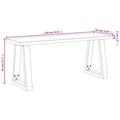 Bank Baumkante 110 Cm Massivholz Akazie - Fuer Daheim