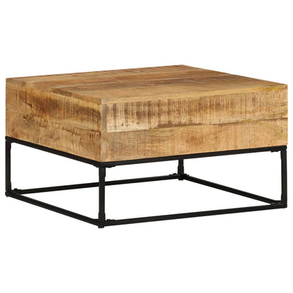 Couchtisch 68x68x41 cm Raues Mangoholz - Fuer Daheim