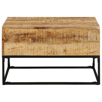 Couchtisch 68x68x41 cm Raues Mangoholz - Fuer Daheim