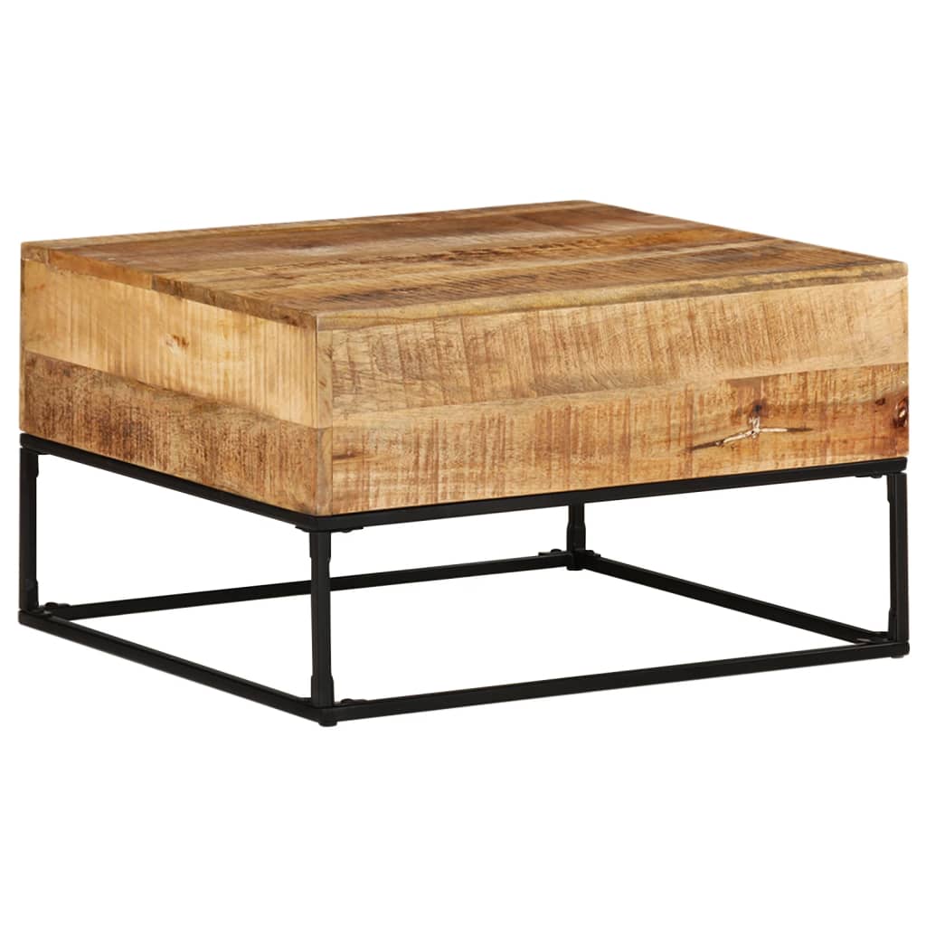 Couchtisch 68x68x41 cm Raues Mangoholz - Fuer Daheim