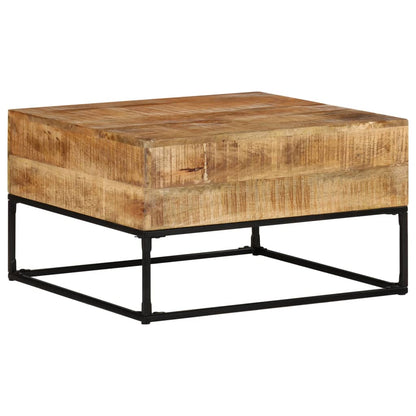 Couchtisch 68x68x41 cm Raues Mangoholz - Fuer Daheim