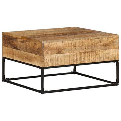 Couchtisch 68x68x41 cm Raues Mangoholz - Fuer Daheim