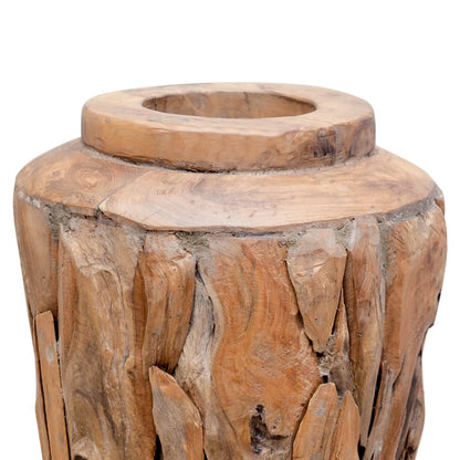 Deko - Vase 40 X 60 Cm Massivholz Teak - Fuer Daheim