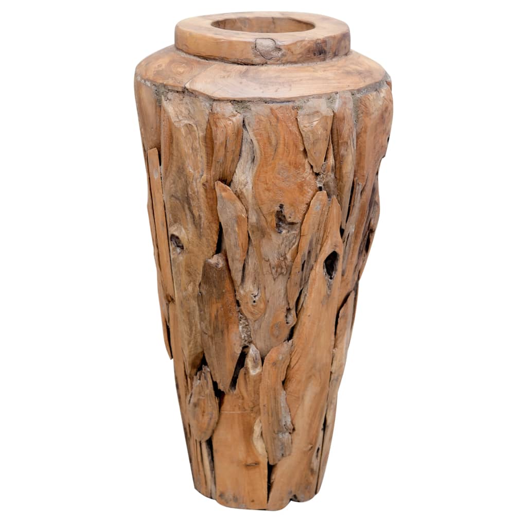 Deko - Vase 40 X 60 Cm Massivholz Teak - Fuer Daheim