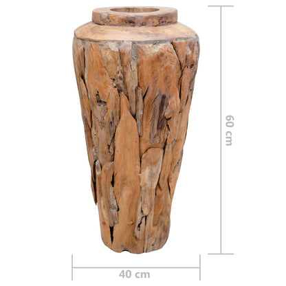 Deko - Vase 40 X 60 Cm Massivholz Teak - Fuer Daheim