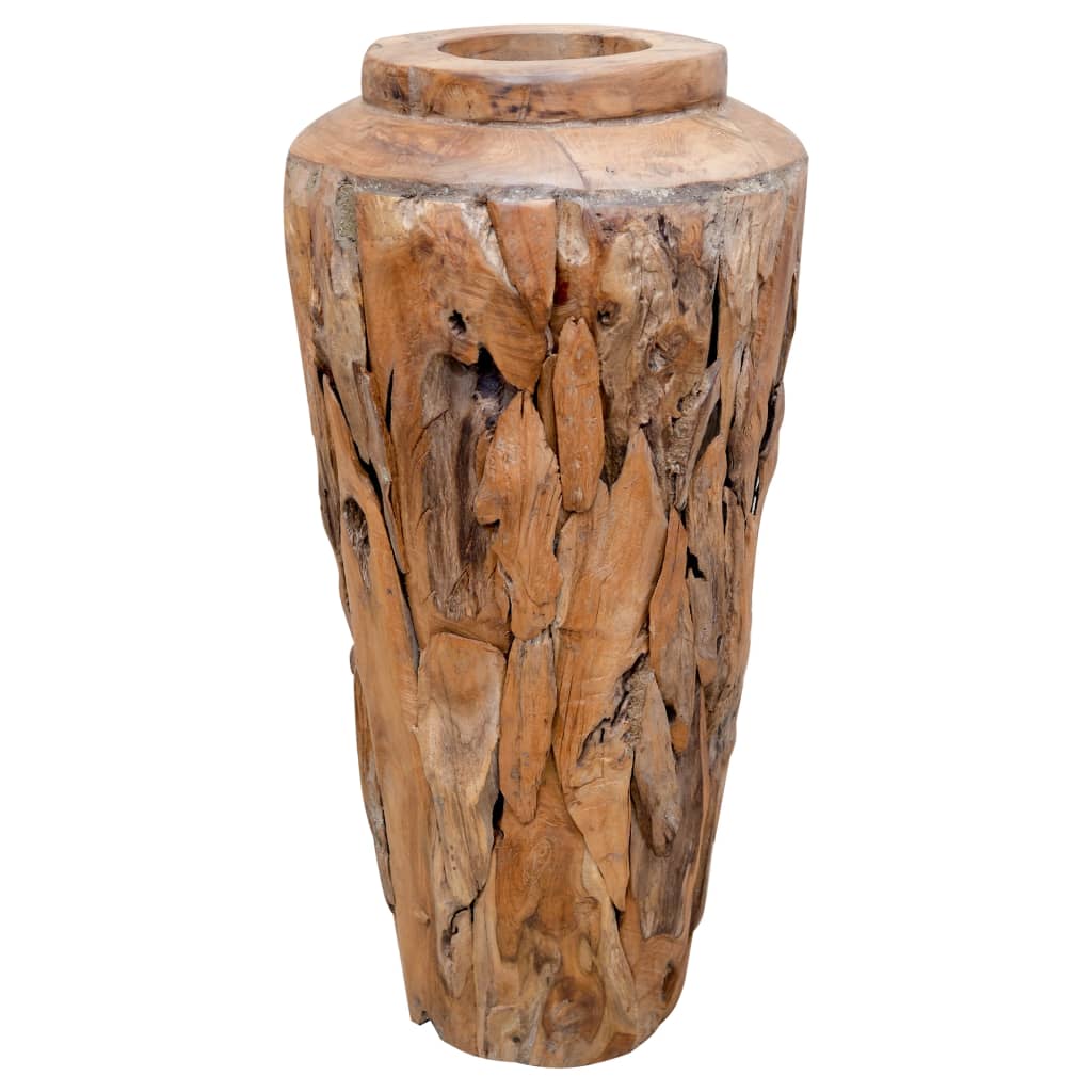 Deko - Vase 40 X 60 Cm Massivholz Teak - Fuer Daheim