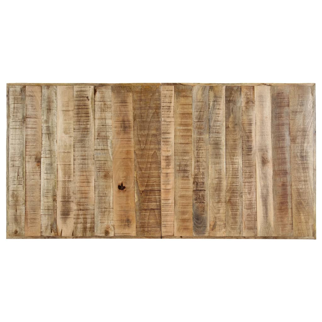 Esstisch 140 X 70 X 75 Cm Massives Raues Mangoholz Hellbraun - Fuer Daheim