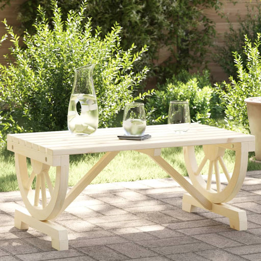 Garten-Couchtisch 90x50x40 cm Massivholz Tanne - Fuer Daheim