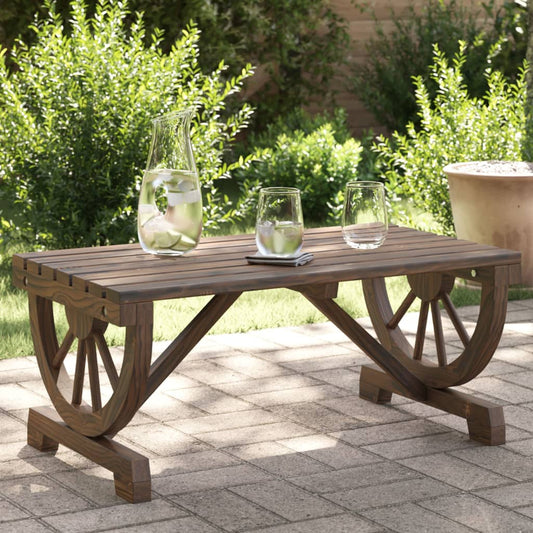 Garten-Couchtisch 90x50x40 cm Massivholz Tanne - Fuer Daheim