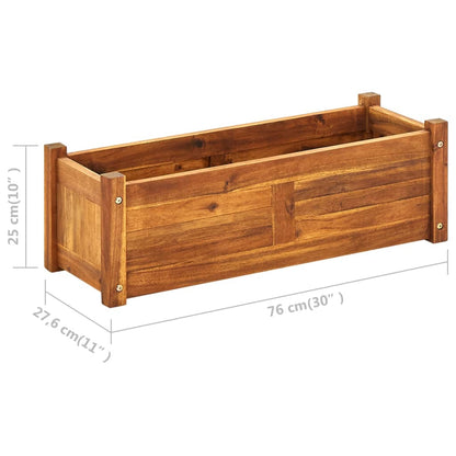 Garten-Hochbeet Akazienholz 76x27,6x25 cm - Fuer Daheim