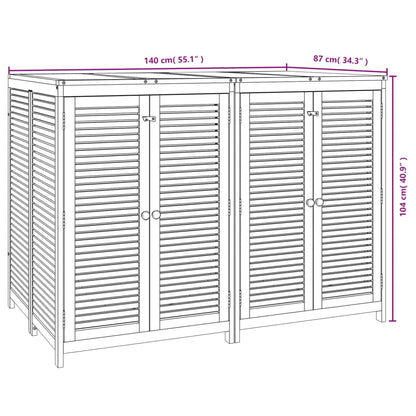 Gartenbox 140x87x104 cm Massivholz Akazie - Fuer Daheim