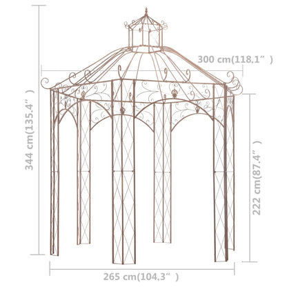 Gartenpavillon Antikbraun 3 M Eisen - Fuer Daheim