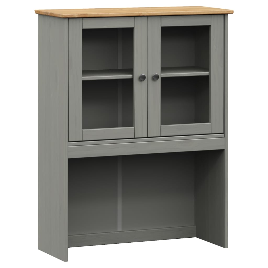 Highboard Vigo Grau 80X40X176 Cm Massivholz Kiefer mit 4 Schubladen - Fuer Daheim