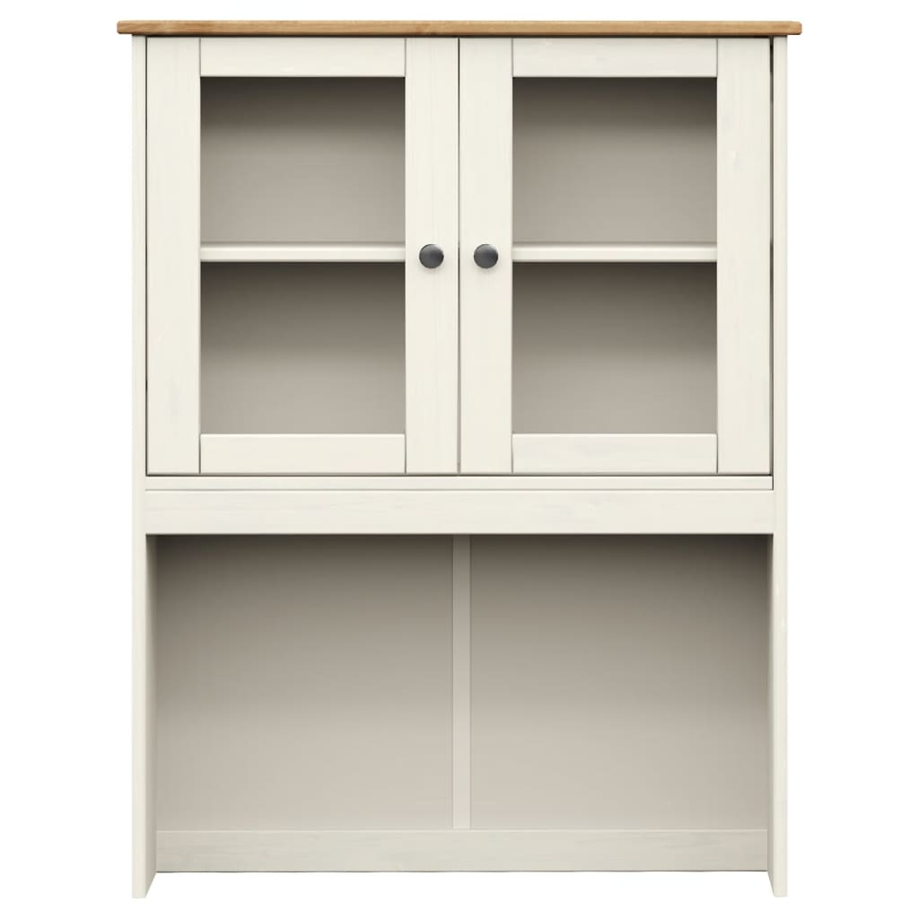 Highboard Vigo Weiß 80X40X176 Cm Massivholz Kiefer mit 4 Schubladen - Fuer Daheim