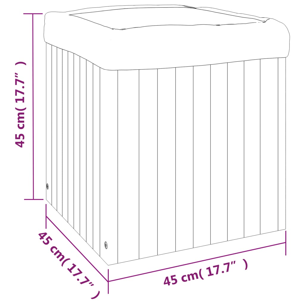 Pflanzkübel 45x45x45 cm Massivholz Akazie - Fuer Daheim