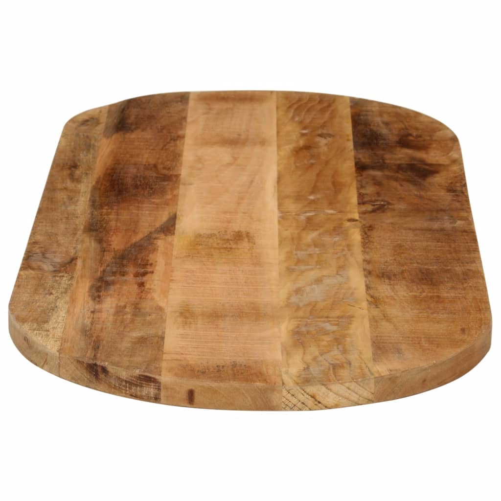 Tischplatte 110x40x3,8 cm Oval Raues Massives Mangoholz - Fuer Daheim