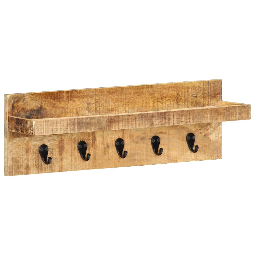 Wandgarderobe 60 x 15 x 20 cm Raues Mango-Massivholz - Fuer Daheim