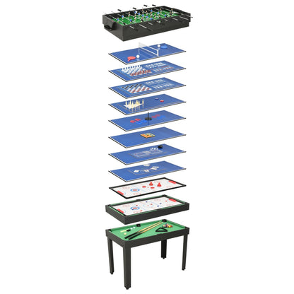 15-In-1 Multigame-Tisch 121×61×82 Cm Schwarz - Fuer Daheim