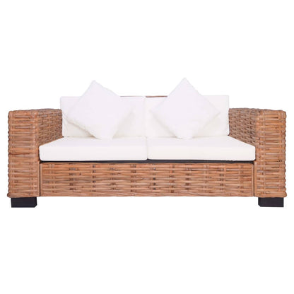 2-Sitzer Gartensofa Natürliches Rattan - Fuer Daheim