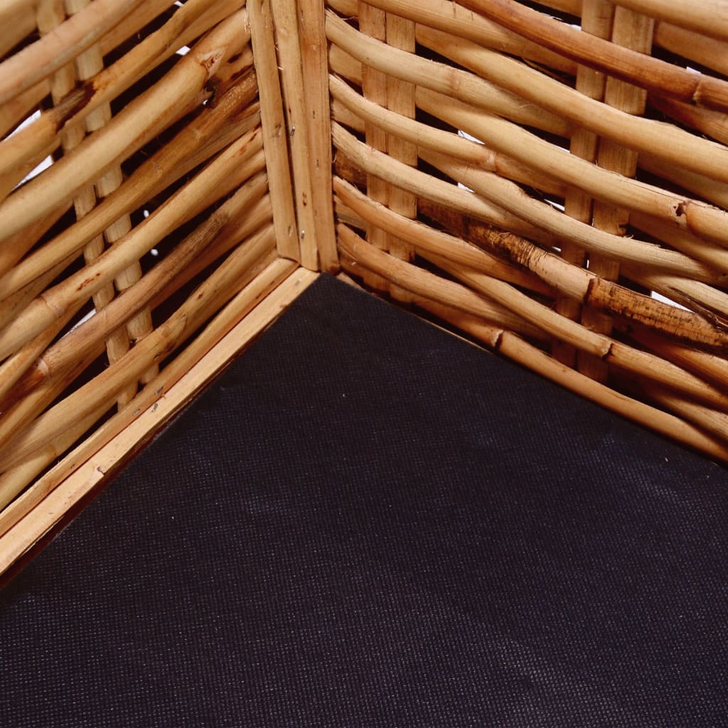 2-Sitzer Gartensofa Natürliches Rattan - Fuer Daheim