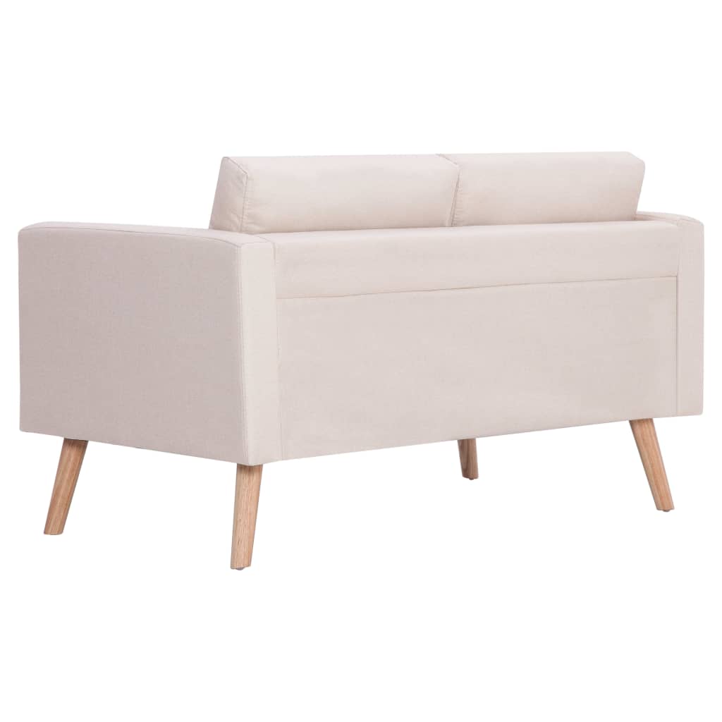 2-Sitzer-Sofa Stoff Cremeweiß - Fuer Daheim