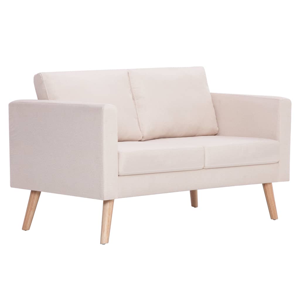 2-Sitzer-Sofa Stoff Cremeweiß - Fuer Daheim