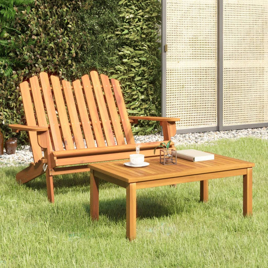 2-Tlg. Garten-Lounge-Set Adirondack Massivholz Akazie - Fuer Daheim