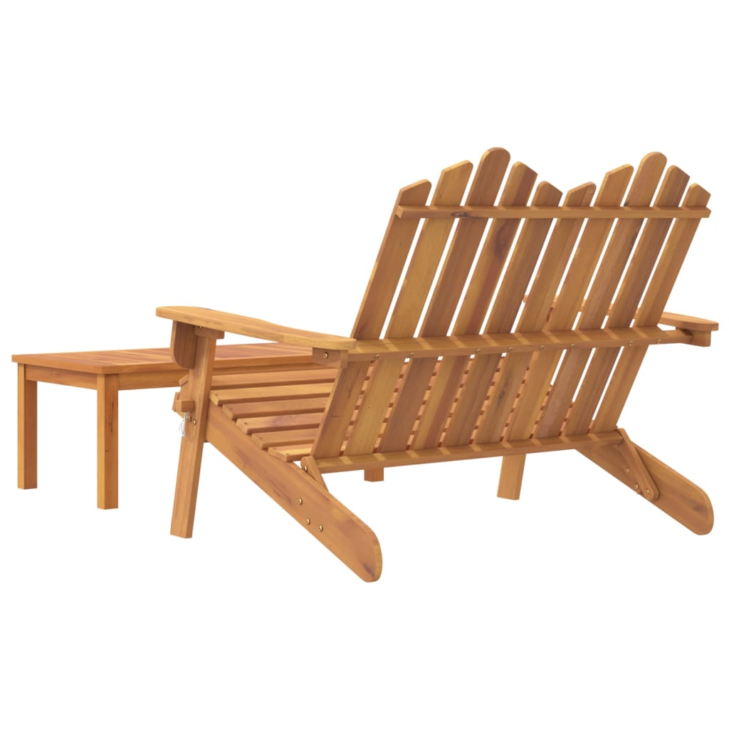 2-Tlg. Garten-Lounge-Set Adirondack Massivholz Akazie - Fuer Daheim