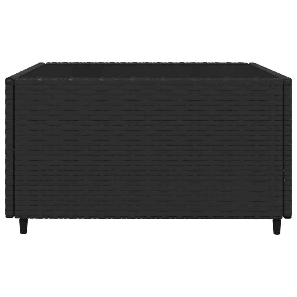 3-Tlg. Garten-Lounge-Set Mit Kissen Schwarz Poly Rattan Schwarz und Weiß 2x Eckteil + Tisch - Fuer Daheim