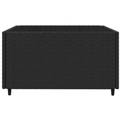 3-Tlg. Garten-Lounge-Set Mit Kissen Schwarz Poly Rattan Schwarz und Weiß 2x Eckteil + Tisch - Fuer Daheim