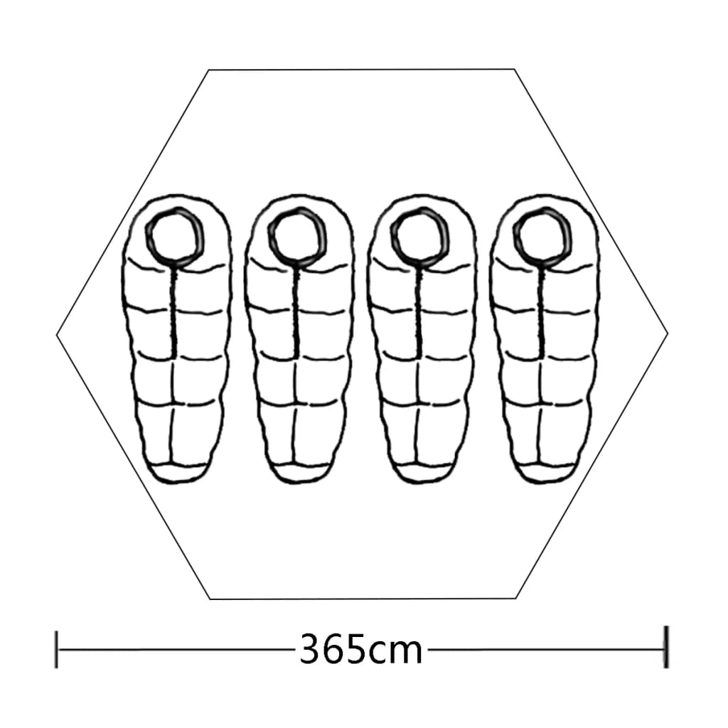 4-Personen-Zelt Grün - Fuer Daheim