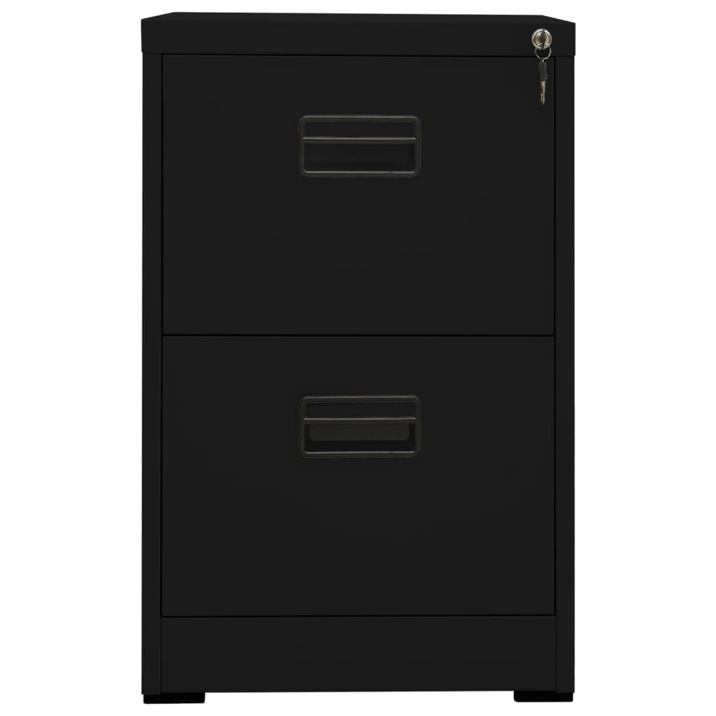 Aktenschrank Schwarz 46X62X72,5 Cm Stahl 46 x 62 x 72.5 cm - Fuer Daheim