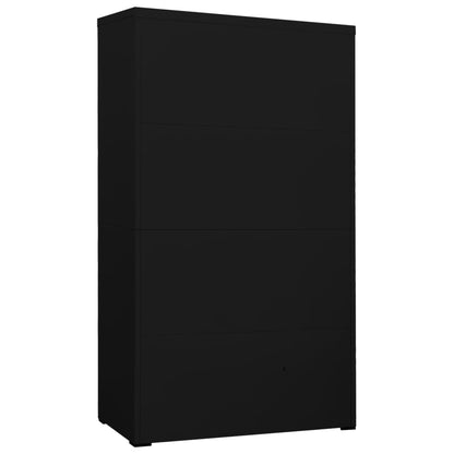 Aktenschrank Schwarz 90X46X164 Cm Stahl 90 x 46 x 164 cm - Fuer Daheim