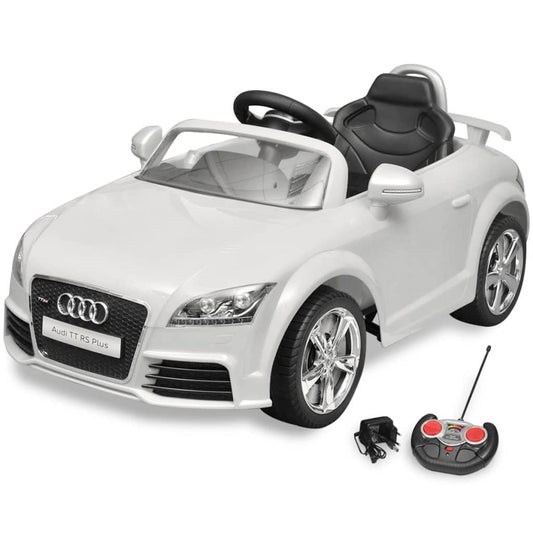 Audi Tt Rs Aufsitzauto Für Kinder Mit Fernsteuerung Weiß - Fuer Daheim