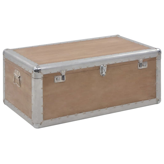 Aufbewahrungsbox Tannenholz Massiv 91X52X40 Cm Braun - Fuer Daheim