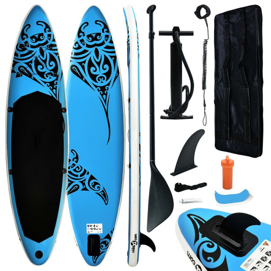 Aufblasbares Stand Up Paddle Board Set 320X76X15 Cm Blau 320 x 76 x 15 cm - Fuer Daheim