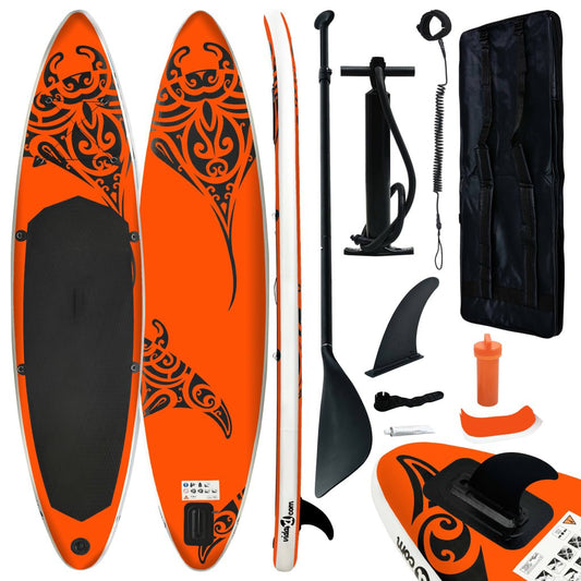 Aufblasbares Stand Up Paddle Board Set 366X76X15 Cm Orange 366 x 76 x 15 cm - Fuer Daheim