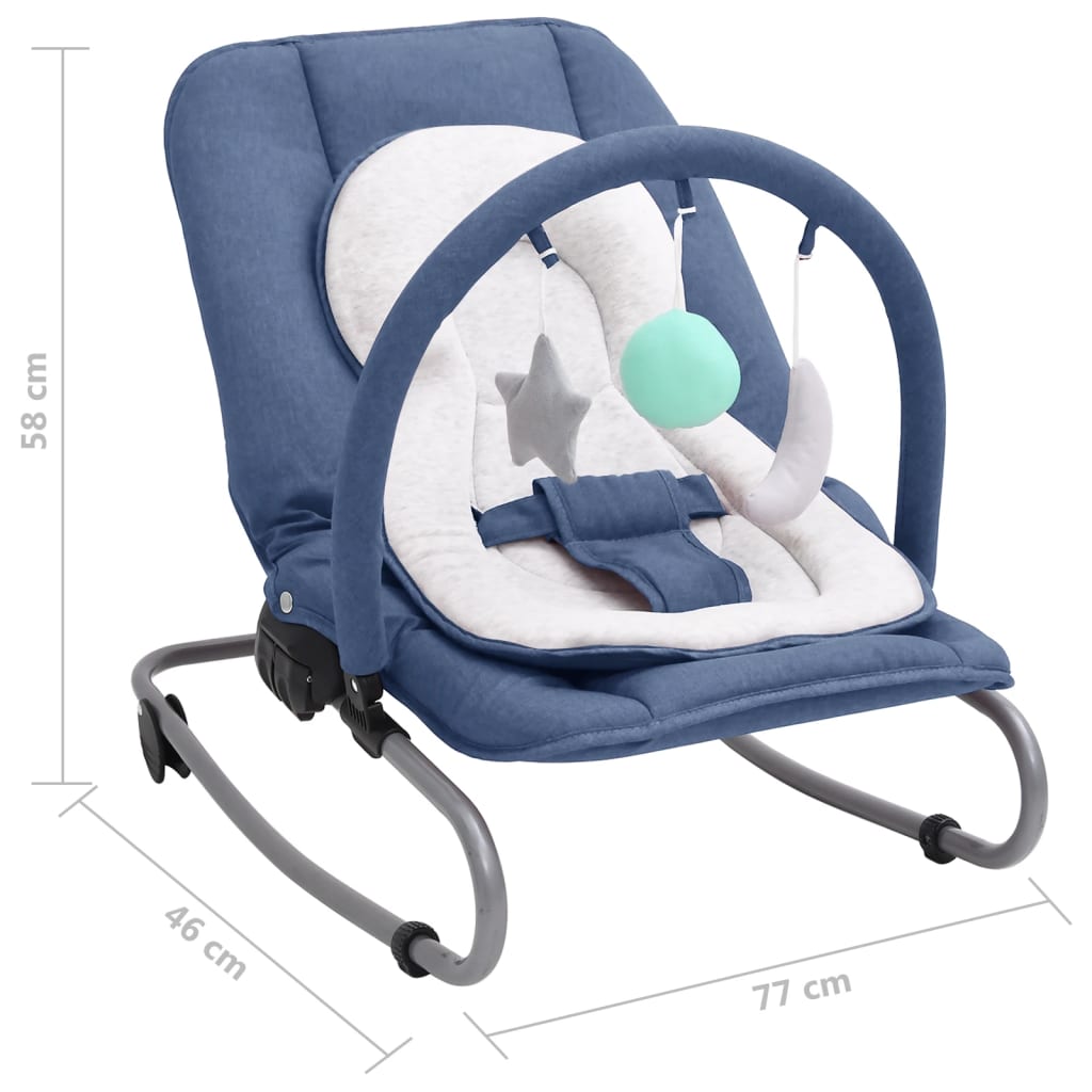 Babywippe Marineblau Stahl - Fuer Daheim