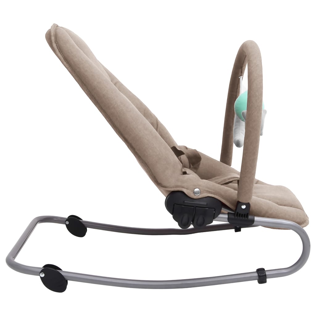 Babywippe Taupe Stahl - Fuer Daheim