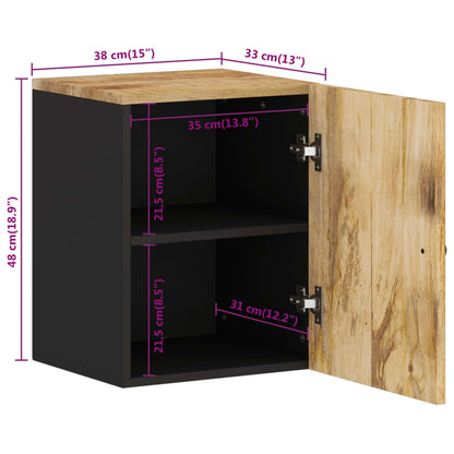 Bad-Wandschrank 38X33X48 Cm Massivholz Mango Hellbraun - Fuer Daheim