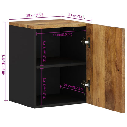 Bad-Wandschrank 38X33X48 Cm Massivholz Mango Honigbraun - Fuer Daheim