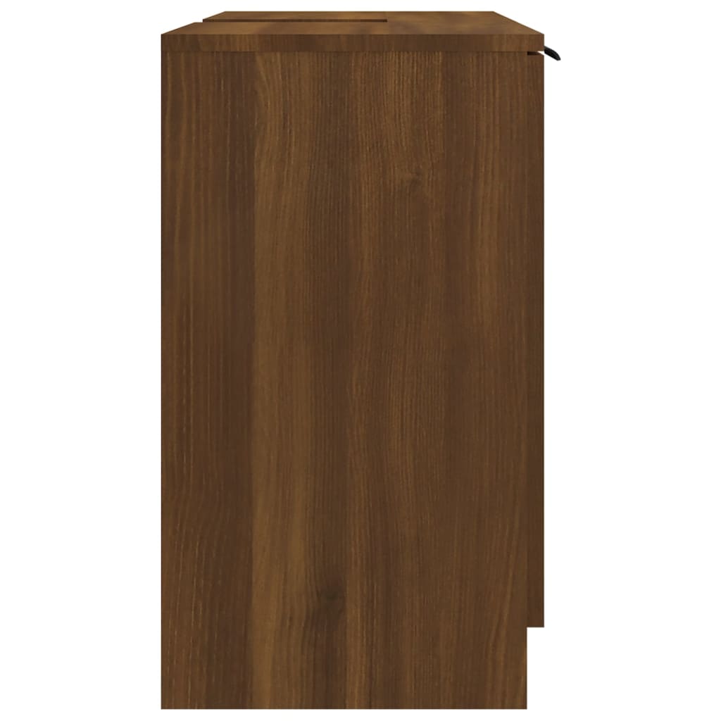 Badezimmerschrank Braun Eiche 64,5X33,5X59 Cm Holzwerkstoff - Fuer Daheim