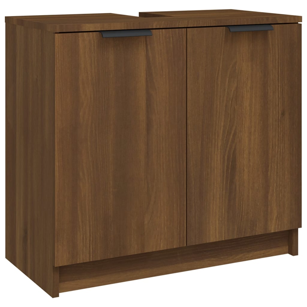 Badezimmerschrank Braun Eiche 64,5X33,5X59 Cm Holzwerkstoff - Fuer Daheim