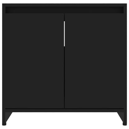 Badezimmerschrank Schwarz 60X33X61 Cm Holzwerkstoff - Fuer Daheim