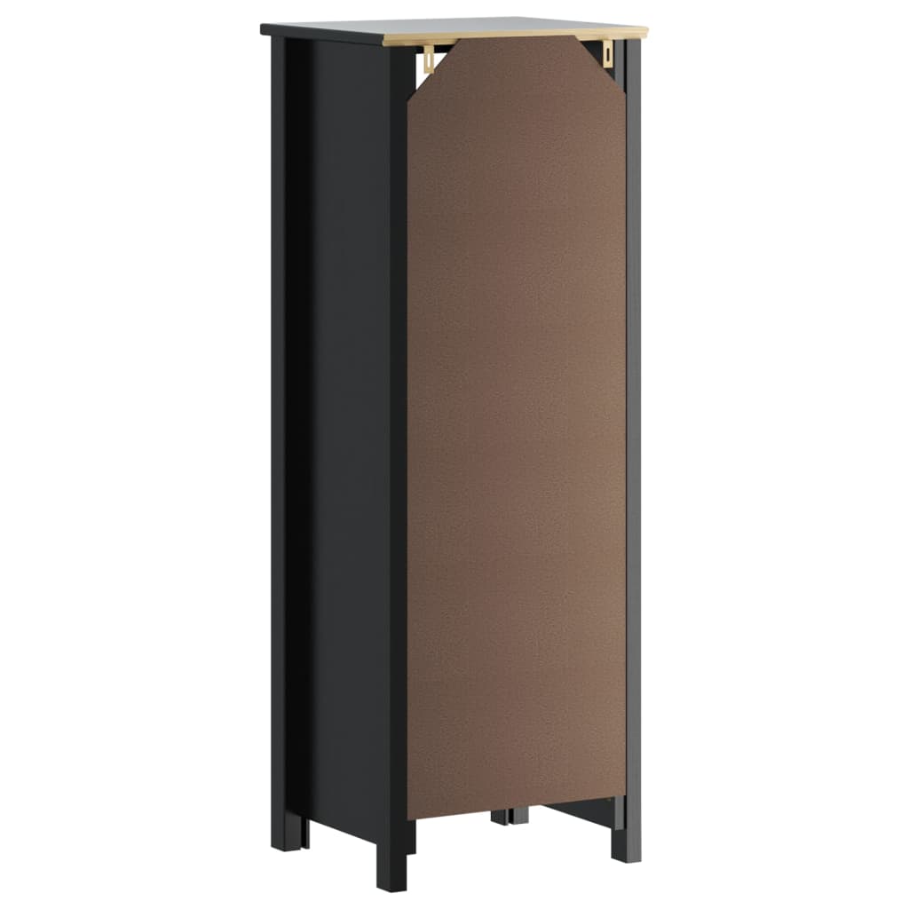 Badschrank Berg Schwarz 40X34X110 Cm Massivholz Kiefer 40 x 34 x 110 cm - Fuer Daheim