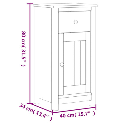 Badschrank Berg Weiß 40X34X80 Cm Massivholz Kiefer 1 40 x 34 x 80 cm - Fuer Daheim